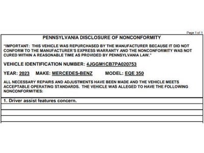 2023 Mercedes-Benz EQE 350 4MATIC®