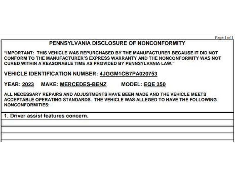 2023 Mercedes-Benz EQE 350 4MATIC®