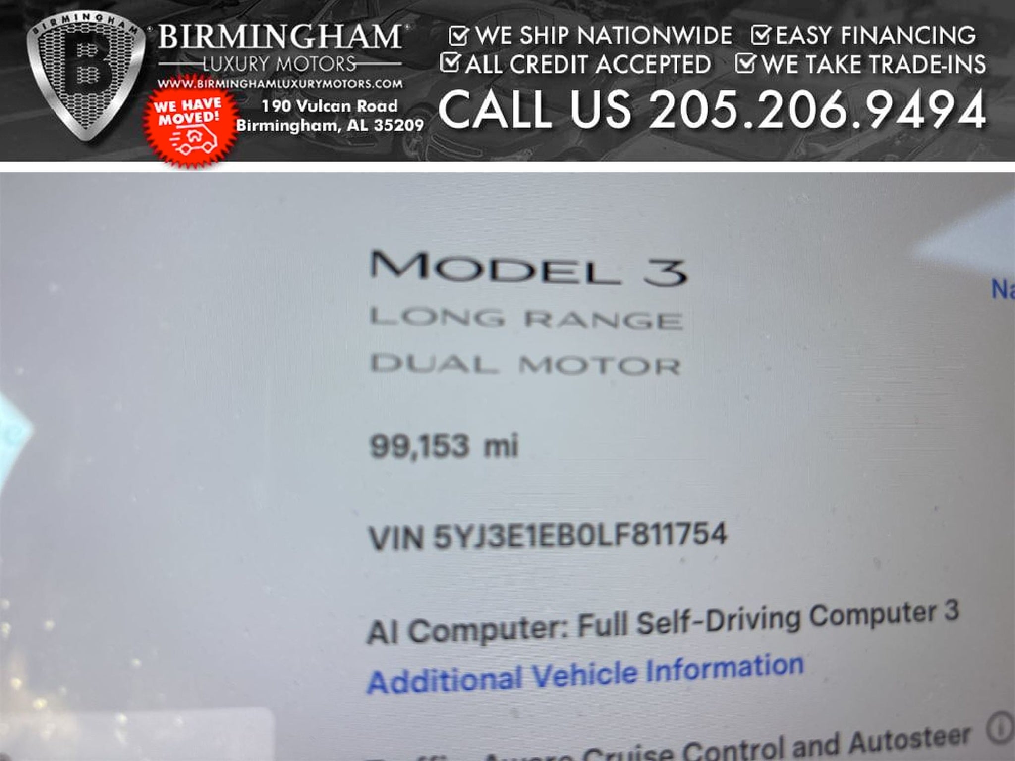 2020 Tesla Model 3 Long Range