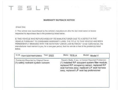 2022 Tesla Model Y Performance
