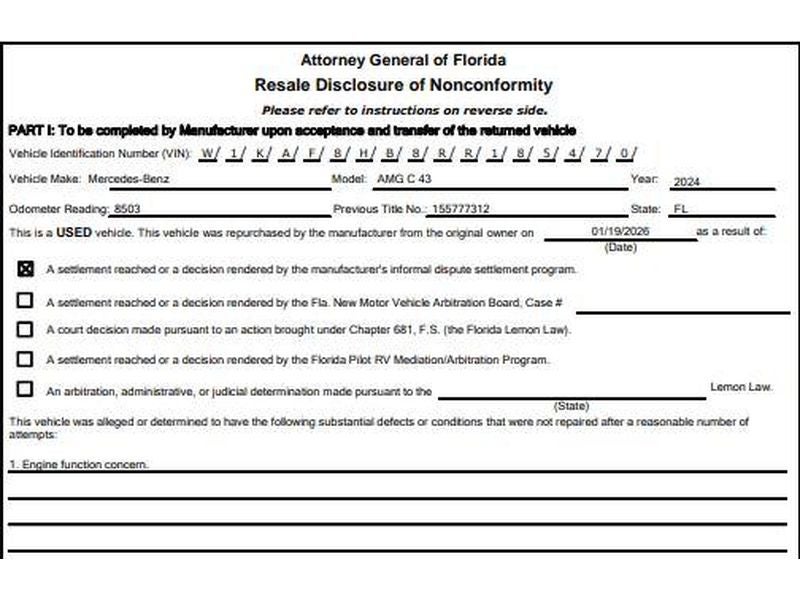 2024 Mercedes-Benz C-Class AMG® C 43